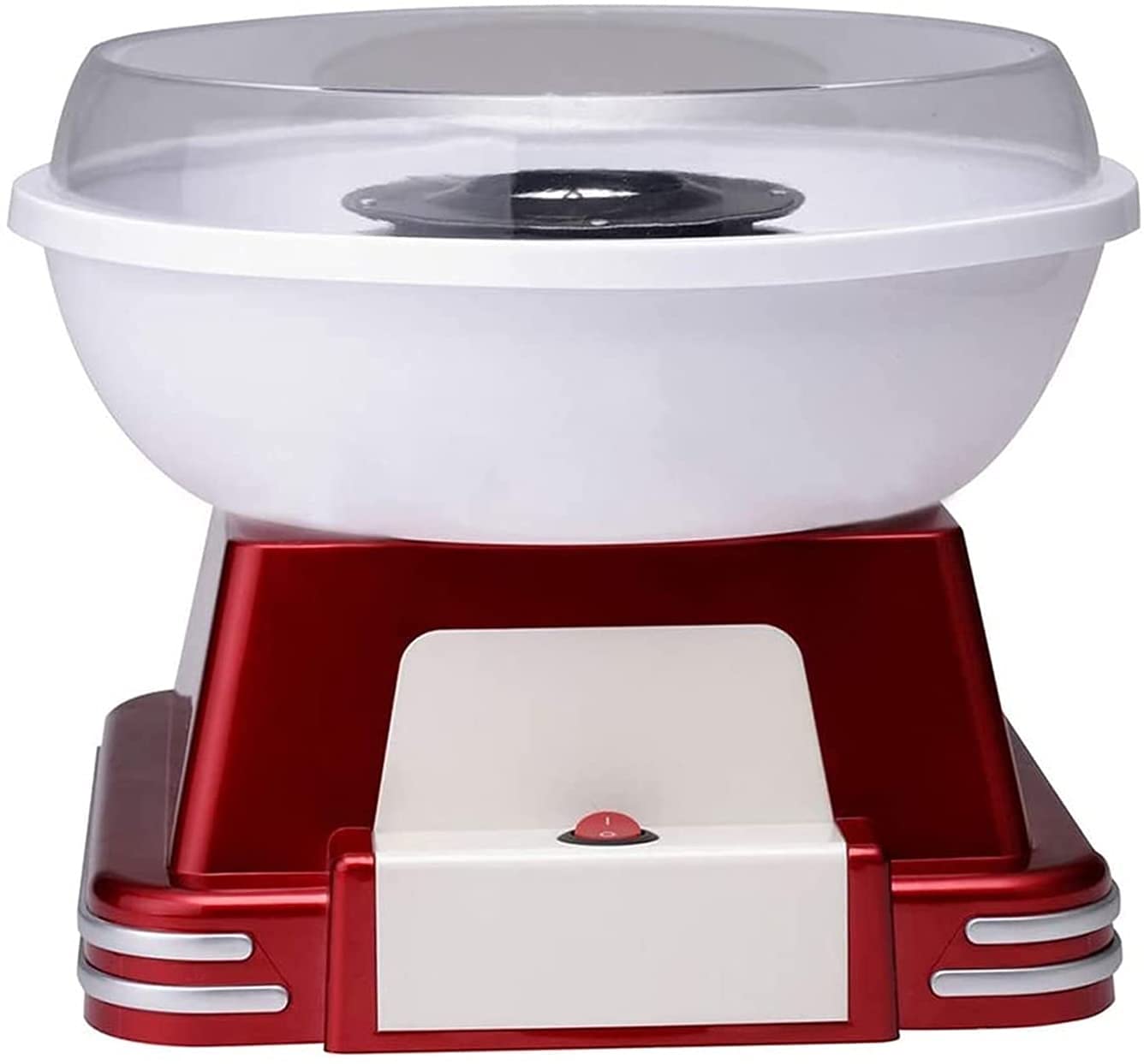 Premium Cotton Candy Machine - Large Stainless Steel Bowl for Hard Candy, Sugar Free Candy & Floss - Perfect for Birthday Parties, Carnivals & Home Use (Red) - XUERUIGANG Commercial-Grade Candy Floss Maker