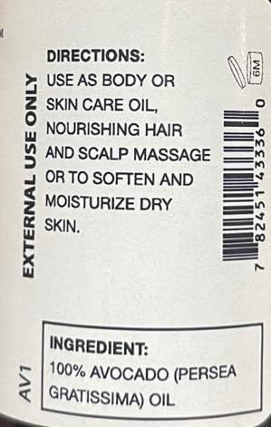 100% Pure Avocado Oil for Cooking, Skin & Hair Care - Cold Pressed, Unrefined, Natural Moisturizer for Face, Body & DIY Beauty Recipes