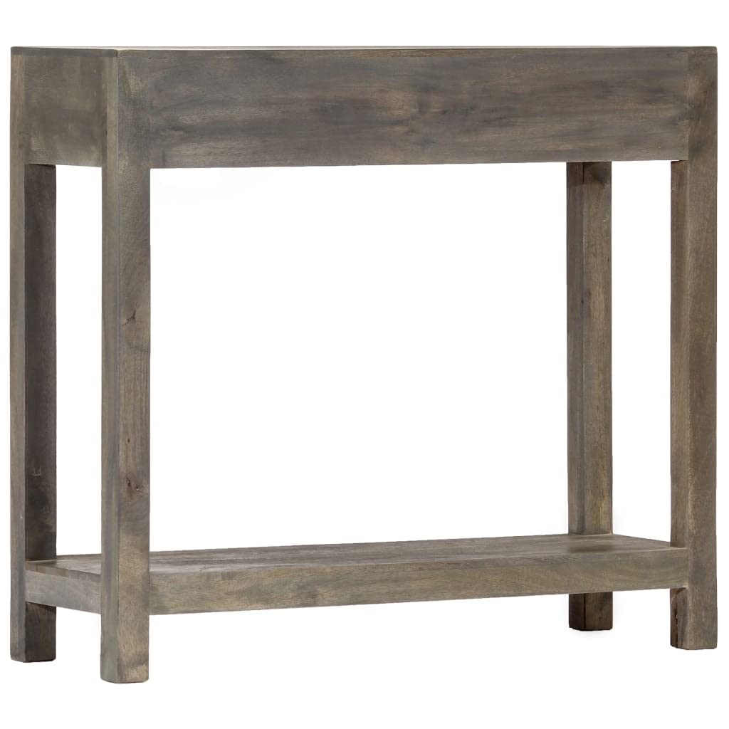 Mid-Century Modern Mango Wood Console Table with Drawers & Shelf - Solid Wood Entryway Table, Hallway Sofa Table, Living Room Side Table for Home Décor & Storage