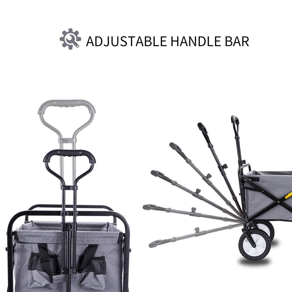 WHITSUNDAY Collapsible Folding Utility Wagon Cart with 8