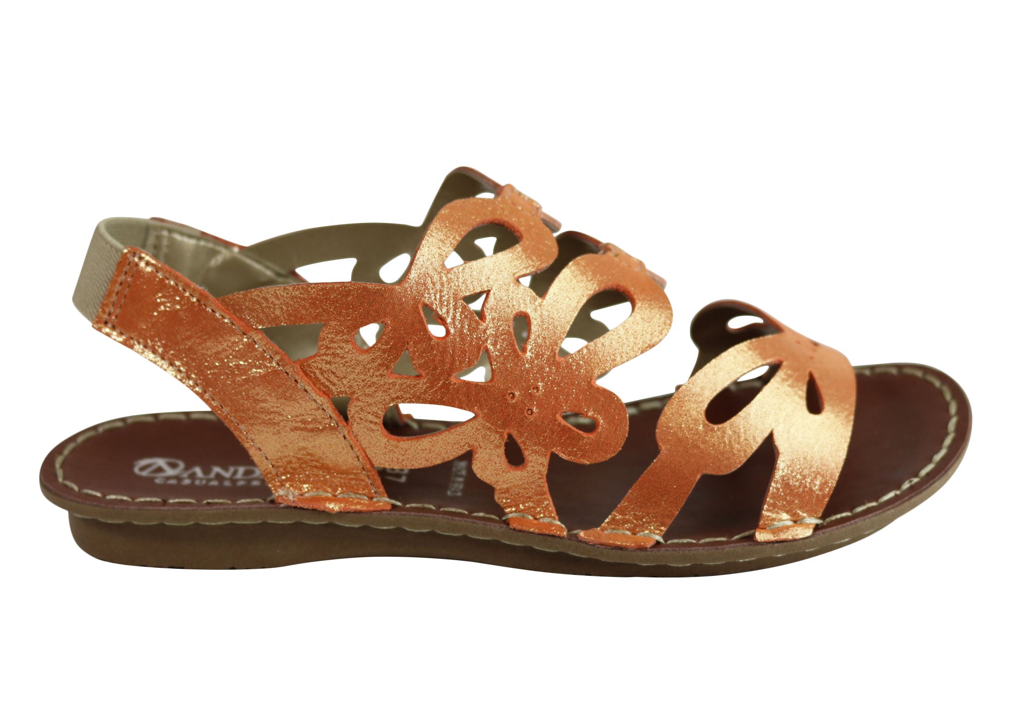 Andacco Desiree Women's Comfortable Flat Leather Sandals - Handmade in Brazil - Perfect for Beach, Vacation & Summer Outfits
