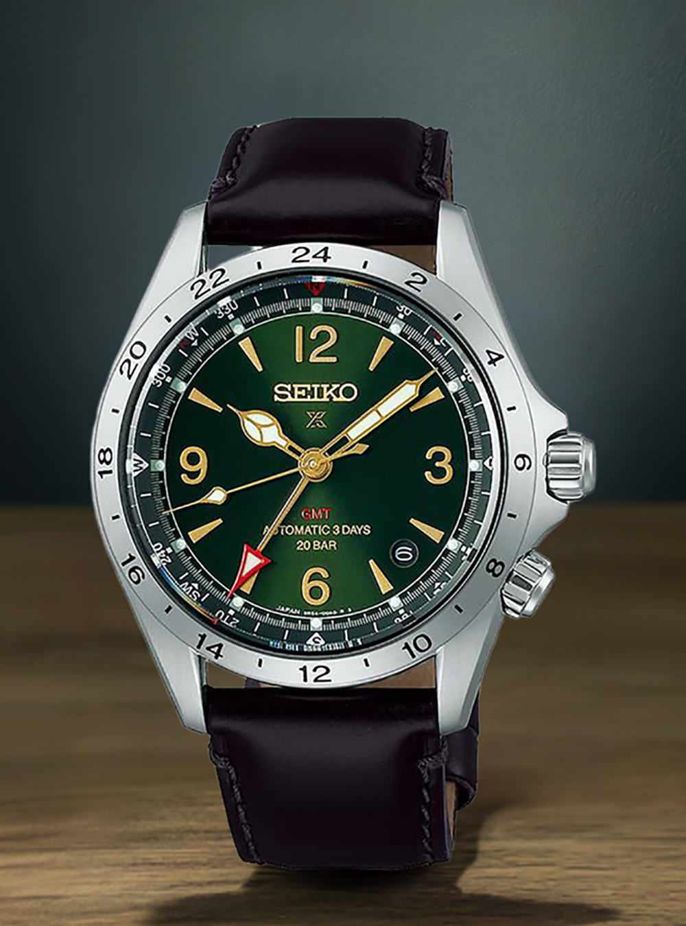 SEIKO PROSPEX Alpinist GMT Automatic Watch SBEJ005 - Japan Made JDM - Perfect for Outdoor Adventures, Travel & Business