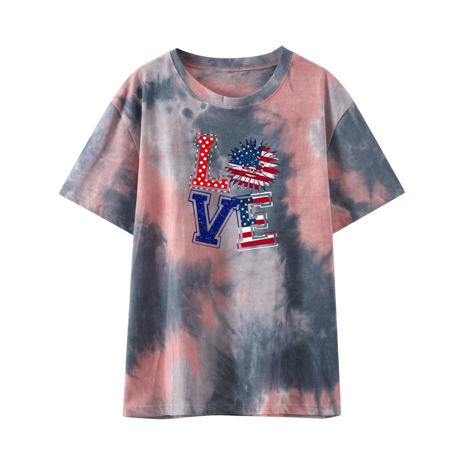 Women's Casual T-Shirts - Summer Cute Printed Tee, Loose Fit Plus Size Short Sleeve Blouse, Sexy & Comfortable Tunic Top for Everyday Wear, Outings & Vacation