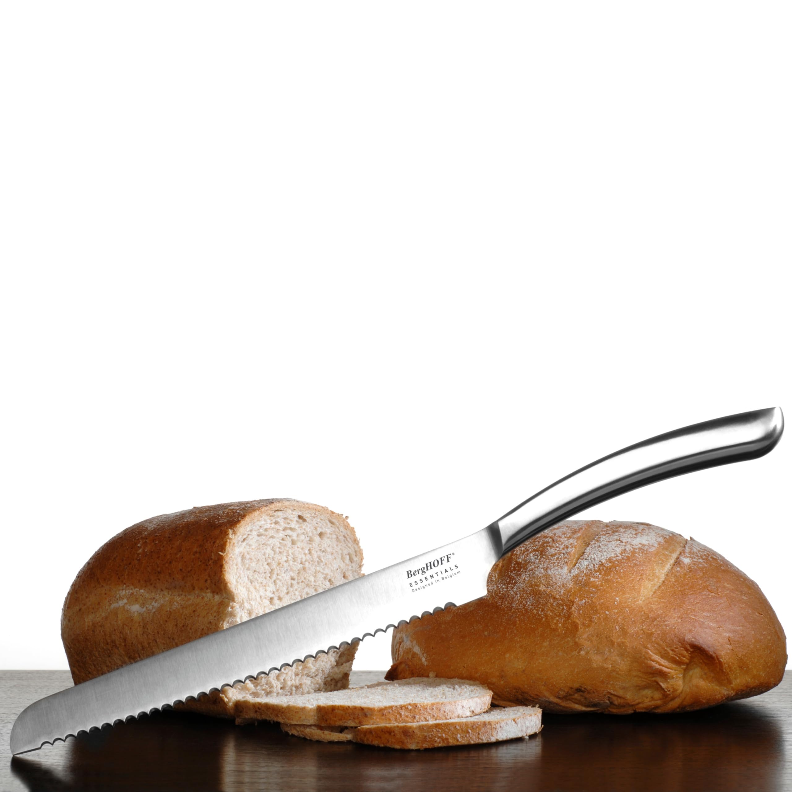 BergHOFF Concavo 8-Piece Knife Block Set - Premium Stainless Steel Kitchen Knives with Wooden Storage Block | Perfect for Home Cooking, Professional Chefs & Gift Giving