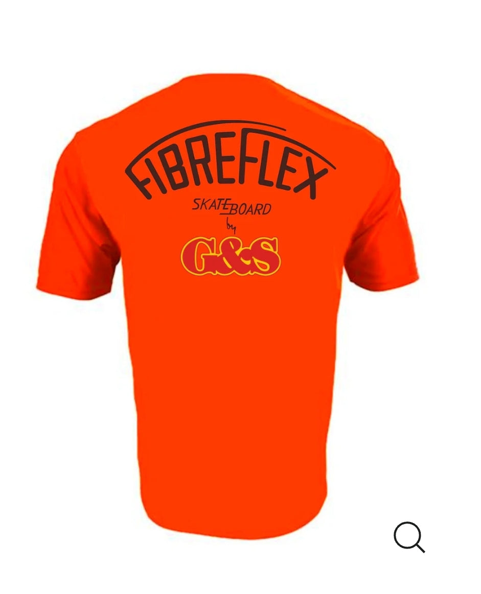 XL G&S Gordon and Smith FIBREFLEX T-Shirt - Orange | Comfortable & Stylish Surfing & Casual Wear for Men