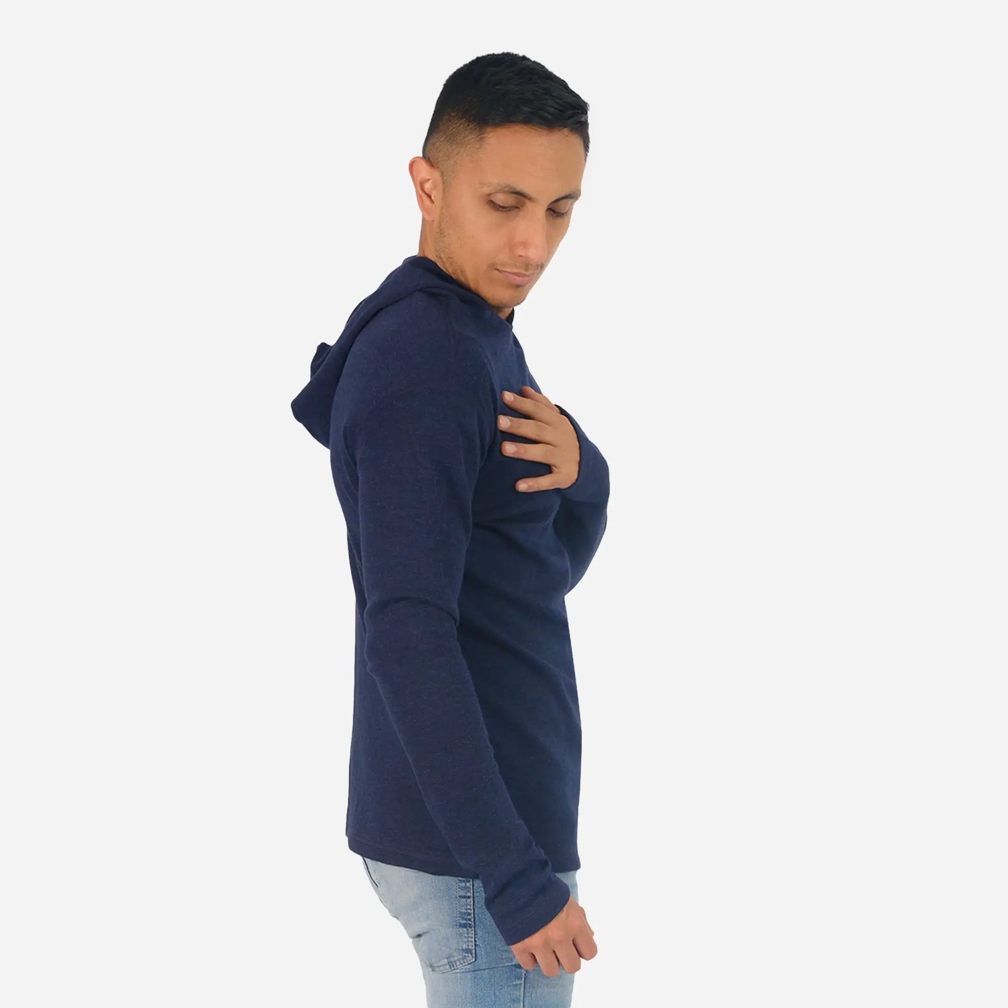 Men's Alpaca Wool Pullover Hoodie - 300 Lightweight Winter Sweater for Outdoor Activities & Casual Wear