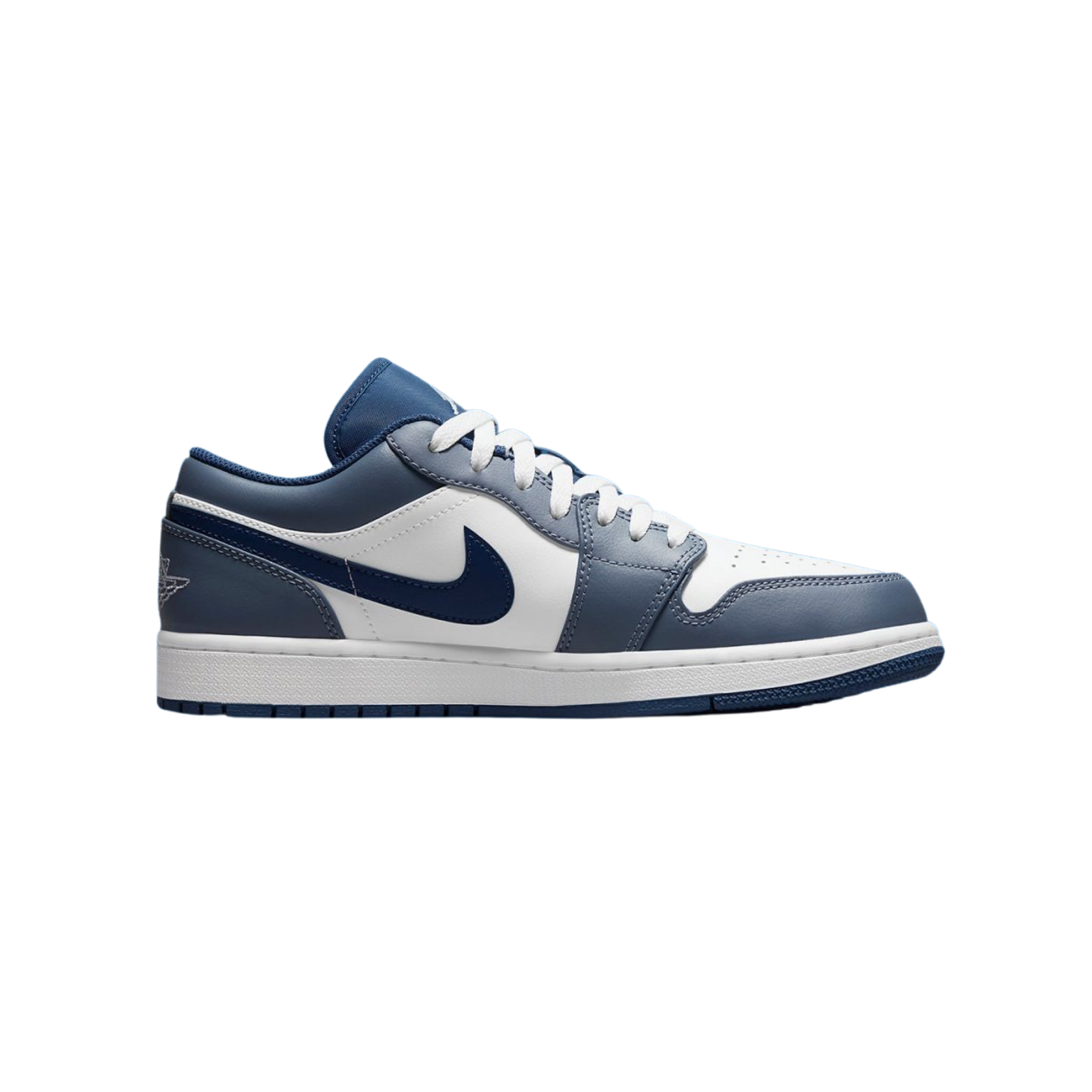 Air Jordan 1 Low GS Sneakers in Slate Blue, Navy & White - Perfect for School, Sports & Casual Wear