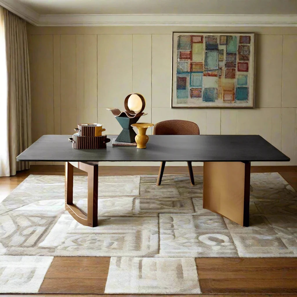 Elegant Luxury Dining Table - Modern Solid Wood Design for Formal Dining Rooms & Entertaining Guests - Perfect for Family Gatherings & Dinner Parties