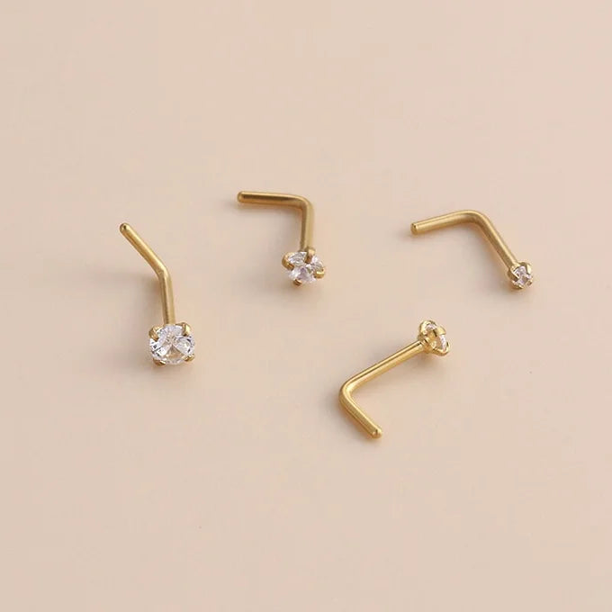 18K Gold Small Nose Stud Piercing Jewelry - Dainty Nose Ring for Women | Perfect for Everyday Wear, Special Occasions & Gifts