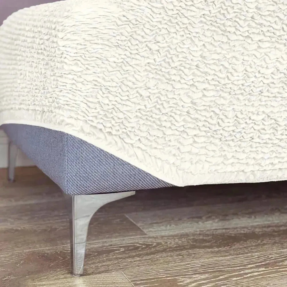 Small Ottoman Slipcover - Microfiber Collection - Perfect for Living Room, Bedroom, and Home Decor