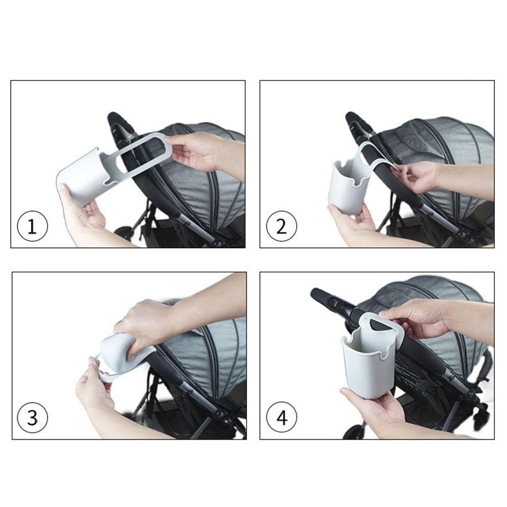 Universal Silicone Drink Holder for Stroller, Bike, Wheelchair, Walker & Scooter - Leak-Proof Baby Bottle Cup Holder (Pink) - Perfect for Outdoor Activities, Travel & Daily Use