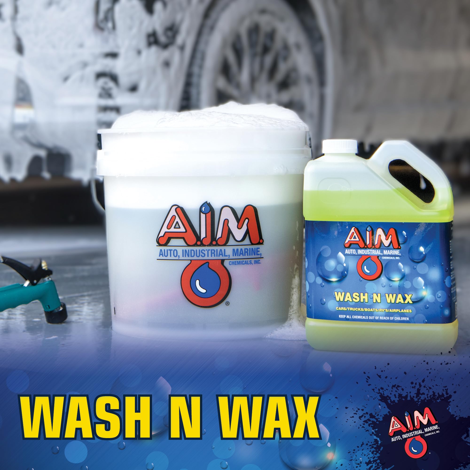 Premium Car Wash Soap with Wax - pH Balanced Formula (1 Quart) for Shiny, Protected Cars - Ideal for Home & Professional Auto Detailing