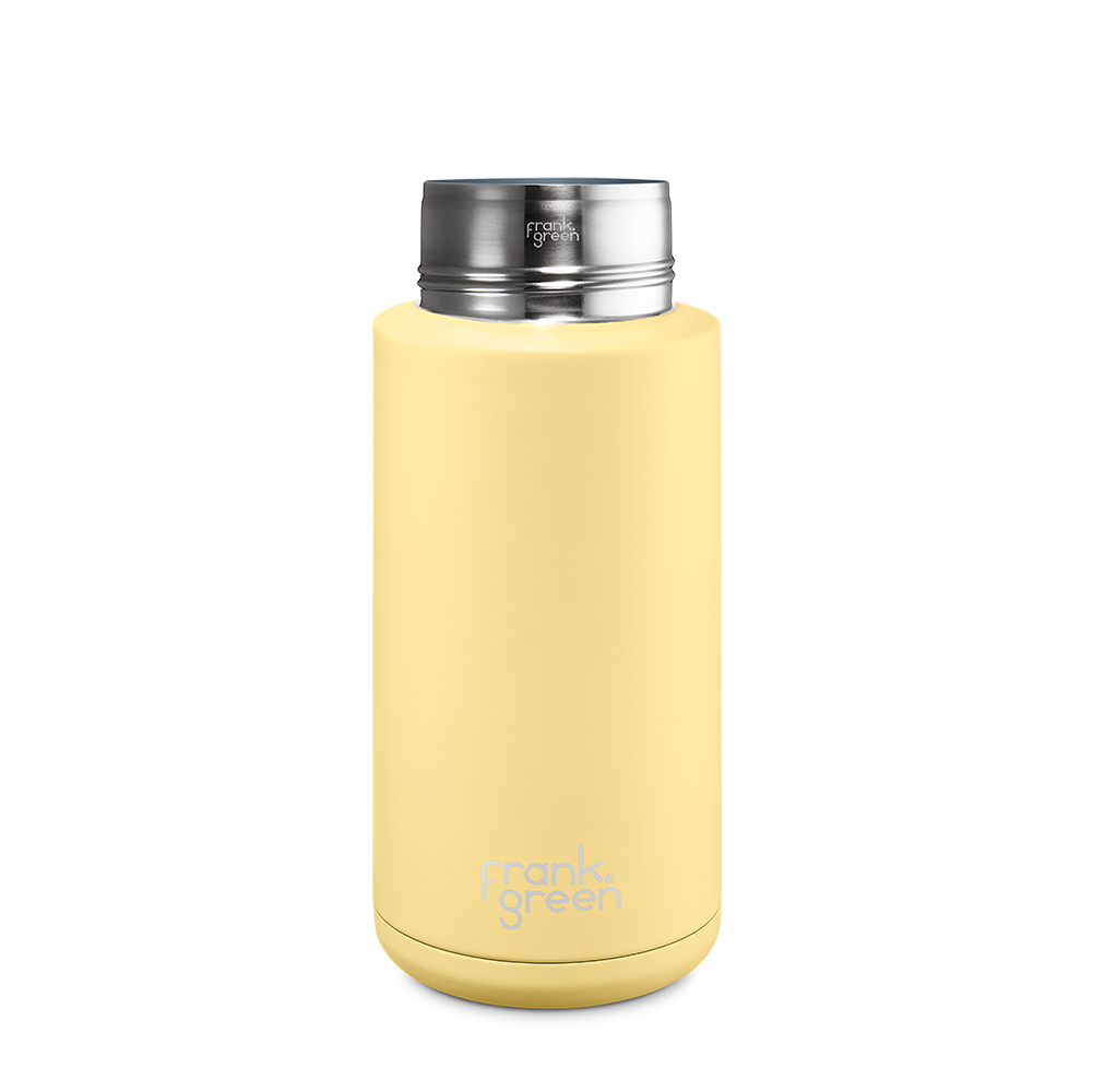 Eco-Friendly Ceramic Reusable Water Bottle - 34oz (1000ml) Leak-Proof & Insulated - Perfect for Gym, Hiking, Office & Travel