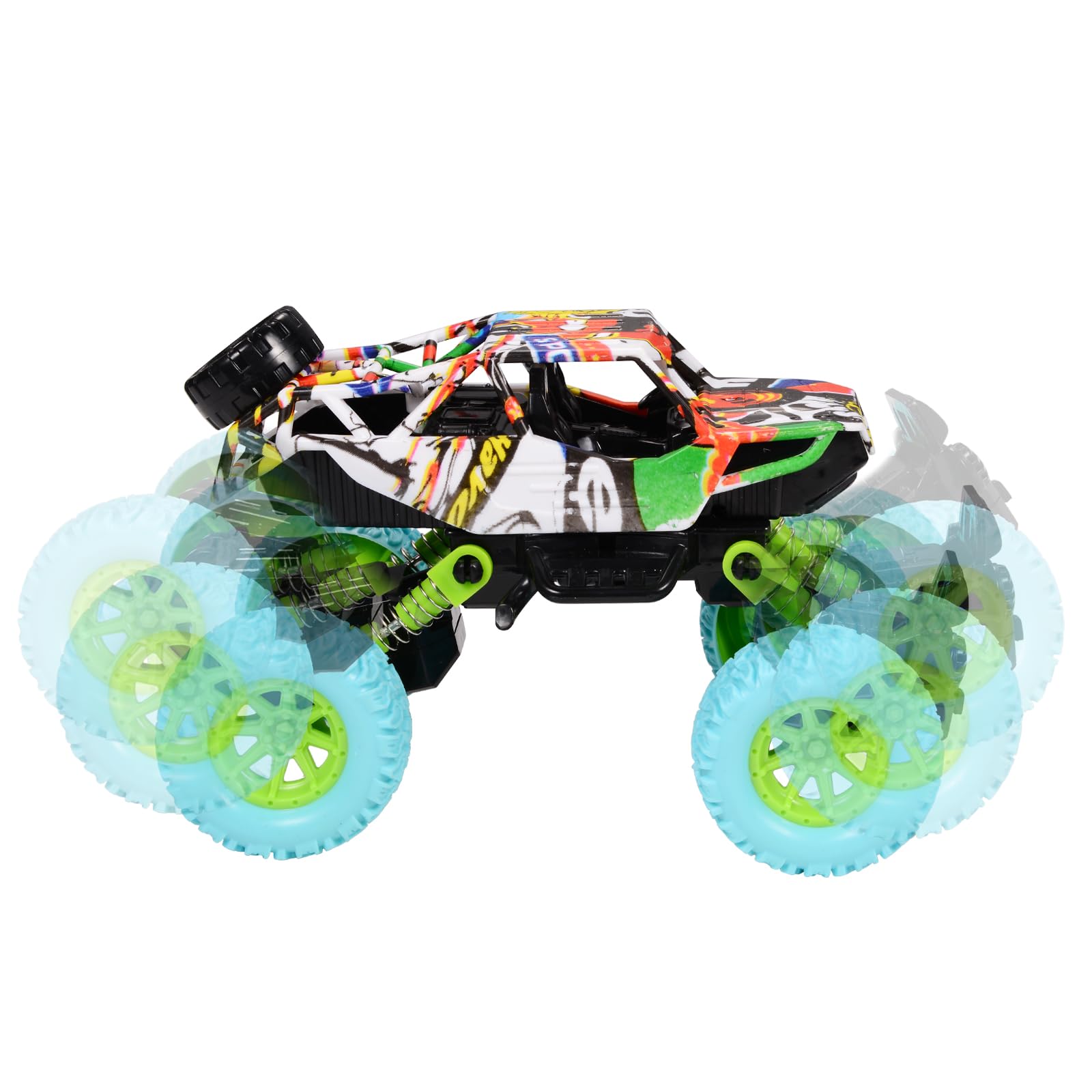 6.3 Inch Pull Back Monster Truck Toys for Boys Ages 3-7 - 2 Pack Friction Powered Vehicle Play Set - Perfect for Indoor Play, Birthday Gifts & Outdoor Adventure Games