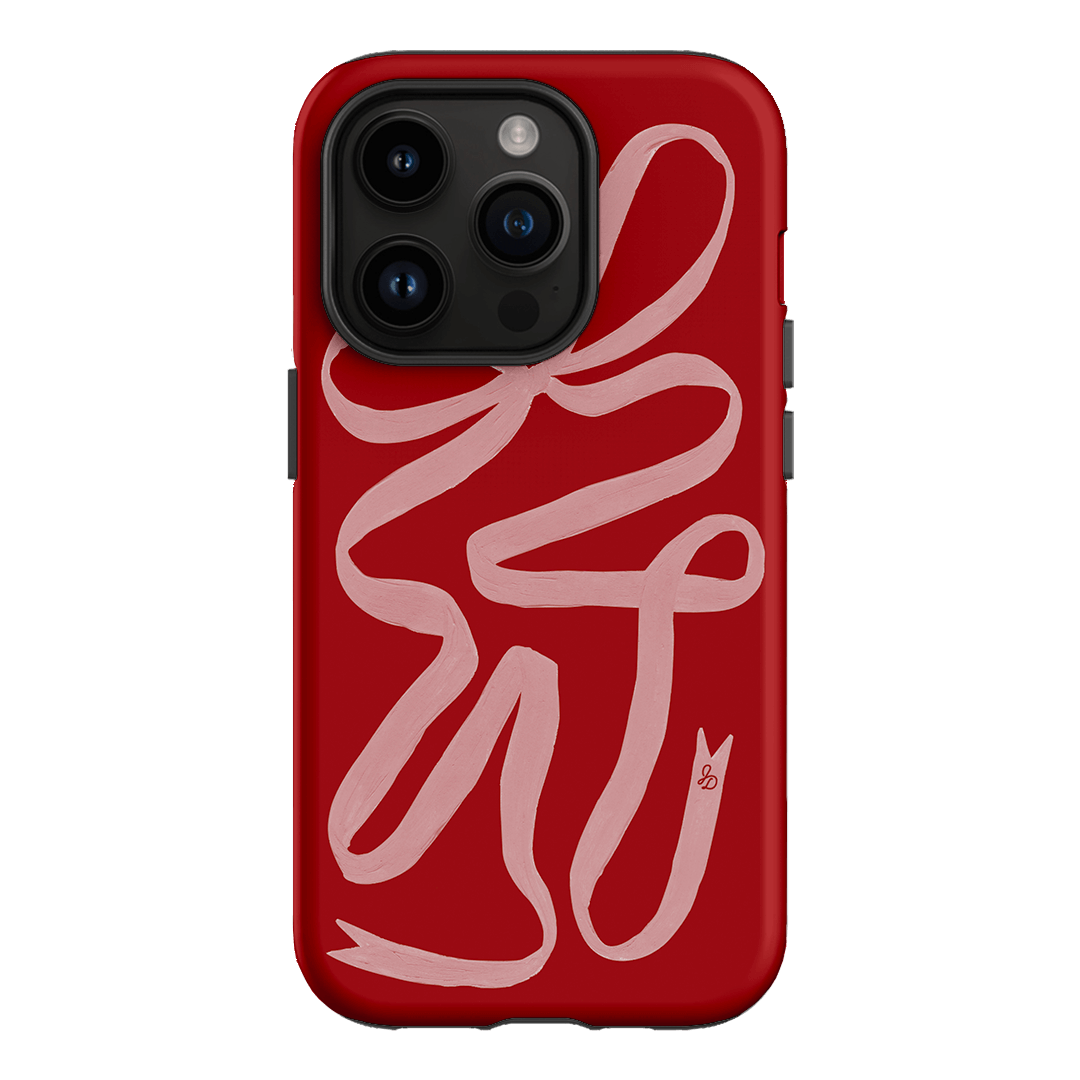 Cupid's Bow Ribbon Phone Case for iPhone & Samsung - Elegant Valentine's Day Gift for Her, Romantic Couple Accessory | Perfect for Dating, Anniversaries & Special Occasions