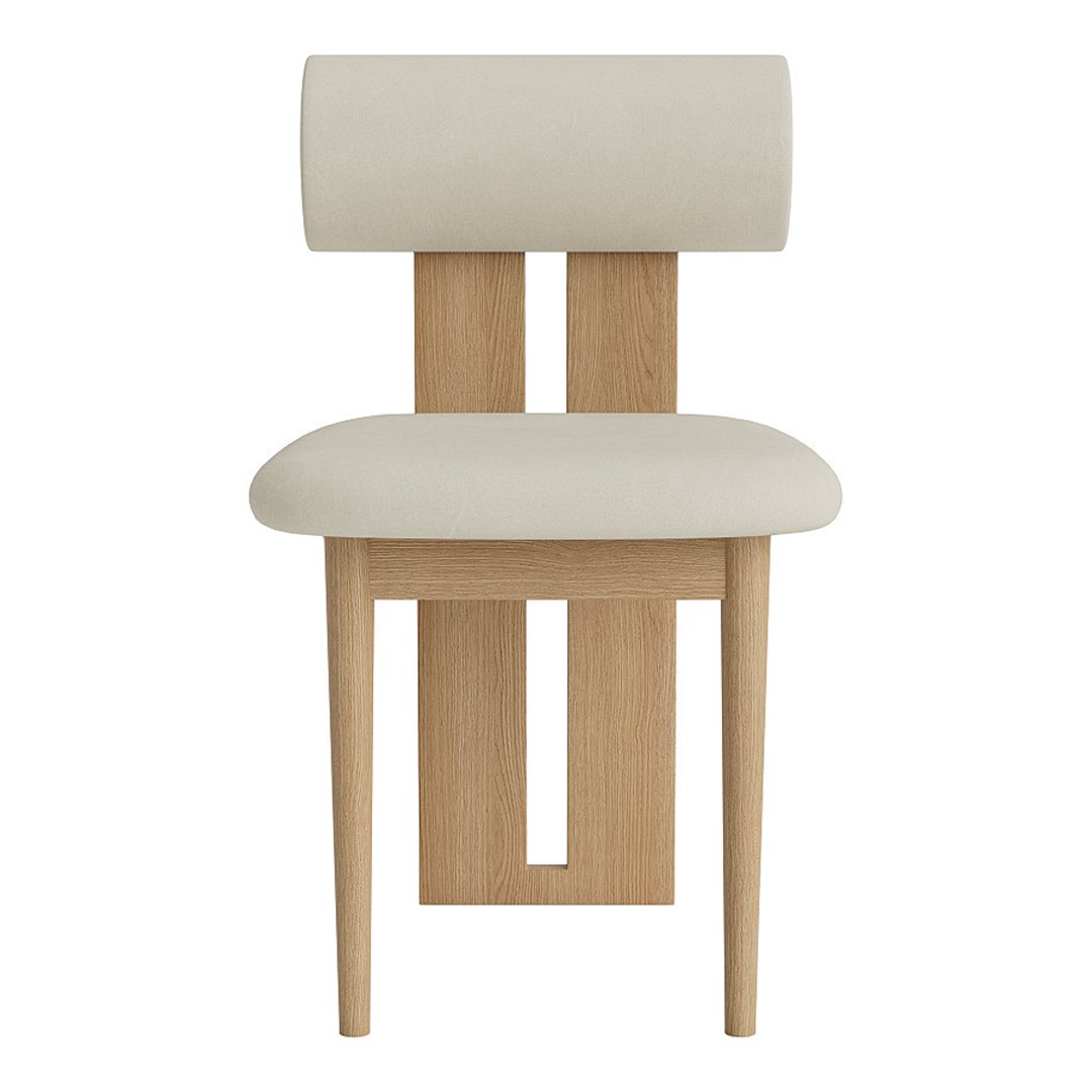 Modern Hippo Side Chair - Sturdy Wooden Accent Chair for Dining Room, Living Room & Office - Comfortable & Stylish Home Decor