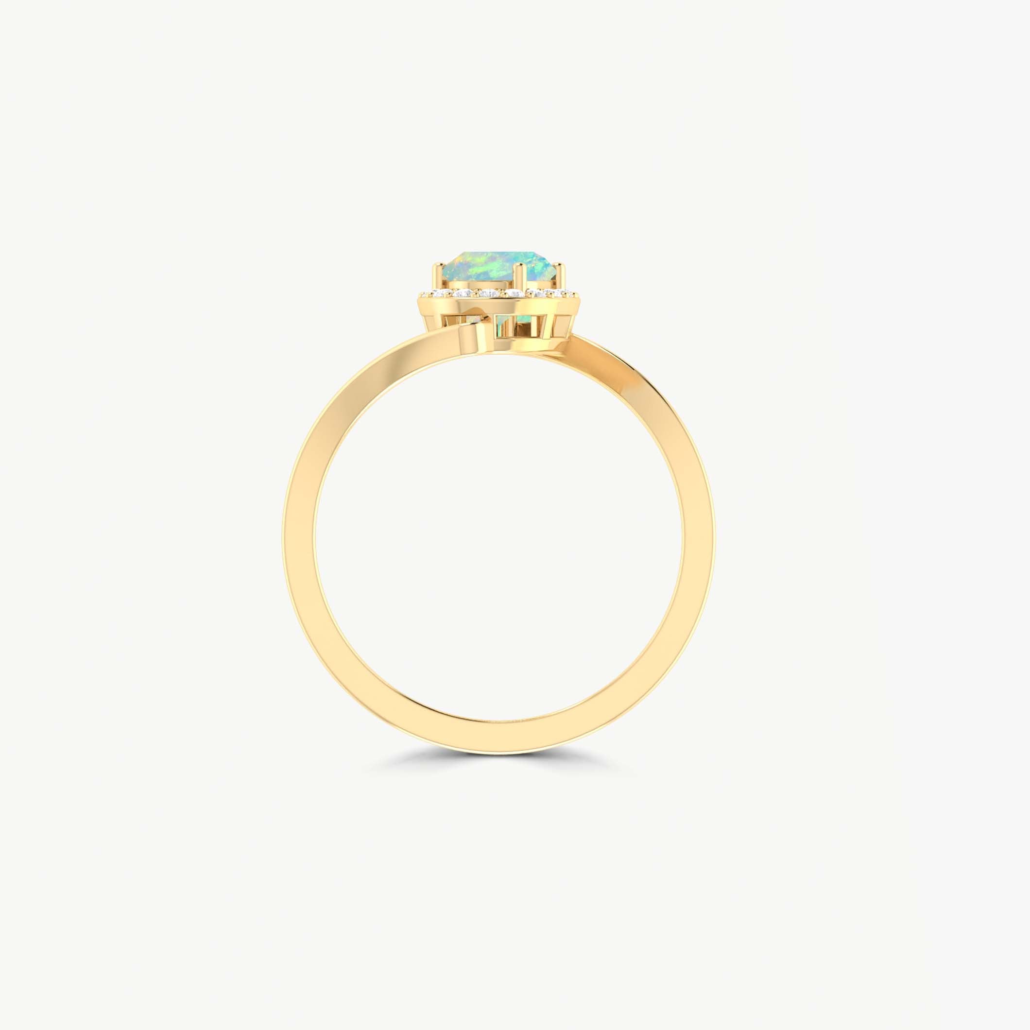 Natural Ethiopian Fire Opal Statement Ring for Women – Elegant Wedding, Engagement & Party Jewelry Gift