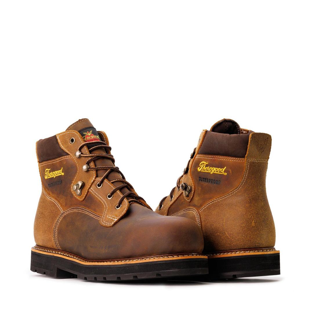 Iron River Series 6 Composite Toe Waterproof Work Boots - Crazy Horse Leather with 90° Heel for Men | Slip Resistant & Electrical Hazard Protection | Ideal for Construction, Landscaping & Outdoor Work