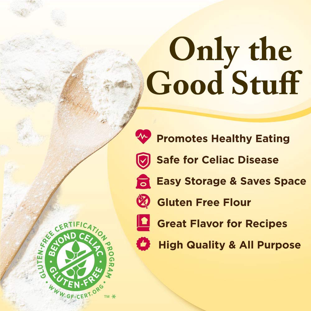 Gluten Free Mama's Almond Blend Flour - 2 lb Bags (Pack of 6) | Certified Gluten Free, Non-Gritty Texture & Great Taste | All Purpose Baking Flour | Celiac Safe & Non-GMO | Perfect for Cookies, Cakes & Breads