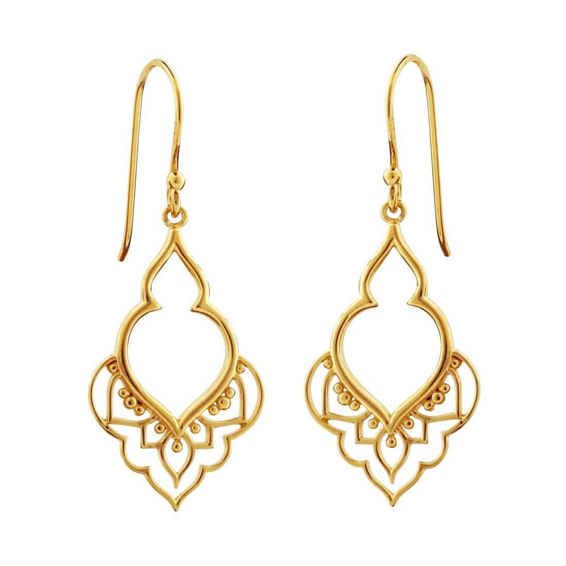 Exquisite Moroccan Doorway Earrings in Gold - Boho Chic Handmade Jewelry for Women - Perfect for Festivals, Weddings & Everyday Elegance