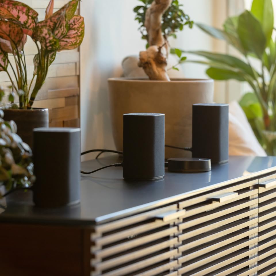 Platin Milan 5.1 Wireless Surround Sound Speaker System - WiSA Certified Home Theater for Smart TVs with SoundSend Transmitter | No Receiver Needed | Perfect for Movie Nights & Gaming