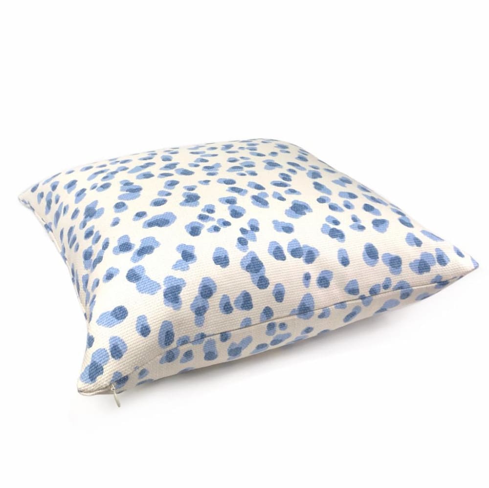 Stylish Vega Light Blue & White Leopard Print Pillow Cover - Soft Decorative Throw Pillow Case for Living Room, Bedroom, or Nursery Decor