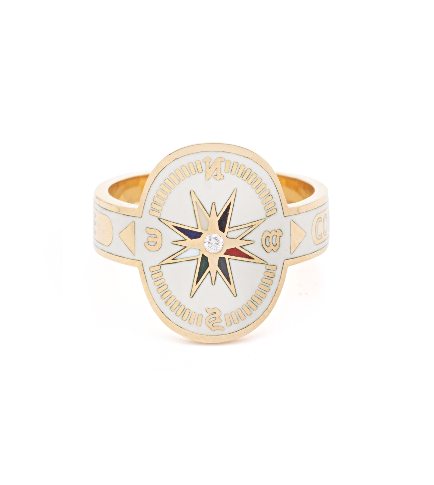 Premium Cream Internal Compass Cigar Band - Authentic Cigar Accessory for Collectors & Aficionados | Perfect for Cigar Wrapping, Branding & Gifting
