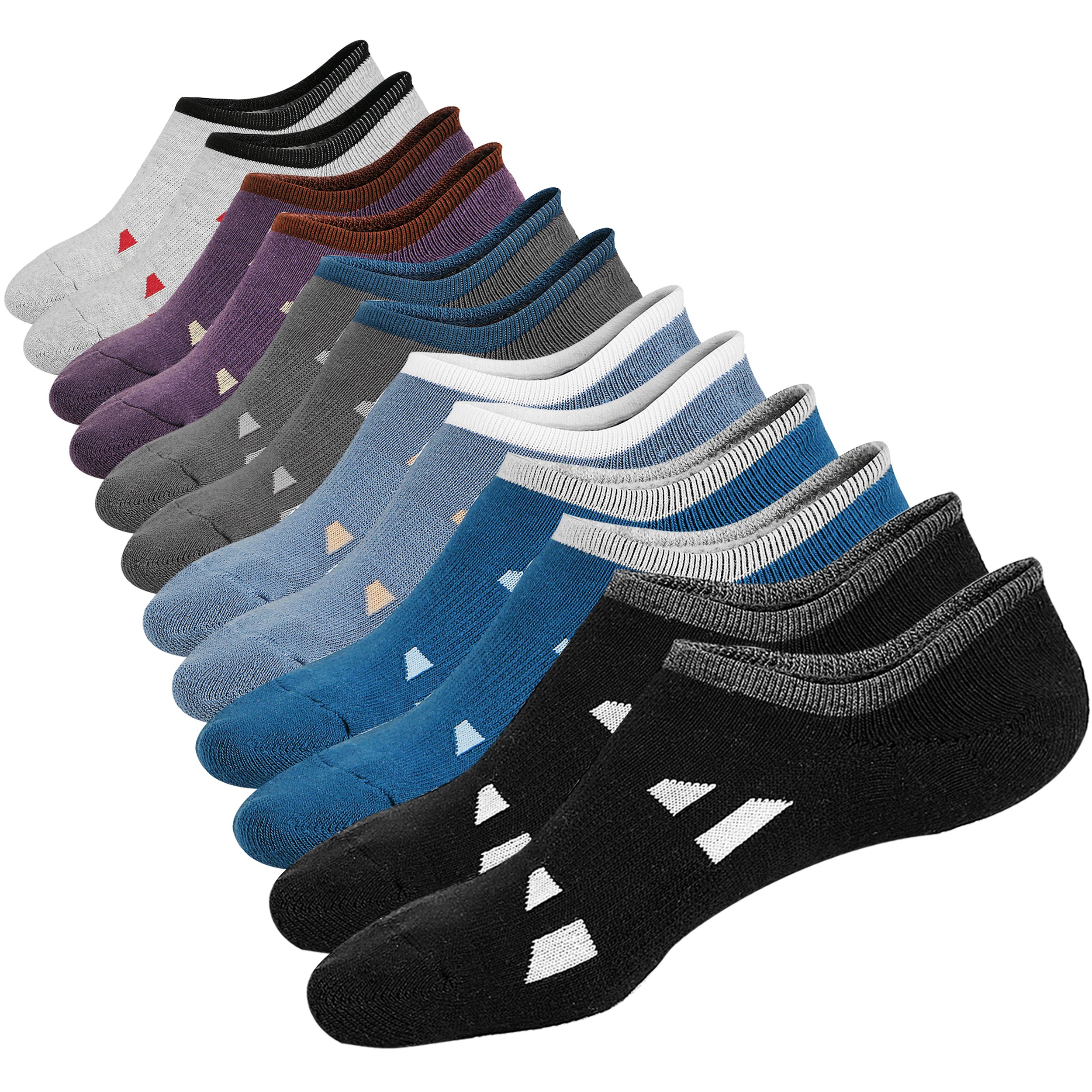 Mottee & Zconia No Show Socks for Men & Women - Low Cut Invisible Liner Ankle Socks - Breathable Cotton Comfort for Sneakers, Loafers & Casual Shoes