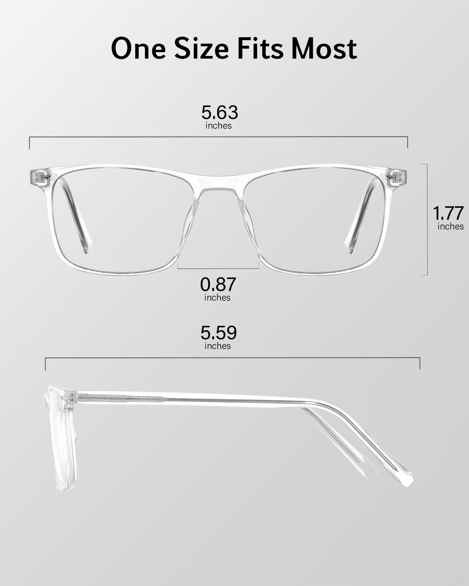 ANRRI Blue Light Blocking Glasses for Men & Women - Anti Eyestrain, Anti Glare Computer Gaming Glasses with Oversized Frame - Perfect for Office Work, Online Classes, and Late-Night Screen Use
