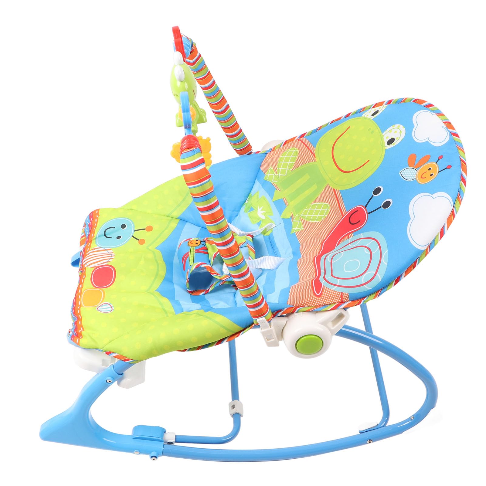 **Ergonomic Baby Rocking Chair - Adjustable Infant Seat with Music & Vibration, Cute Cartoon Animal Design for Boys & Girls | Perfect for Nursery, Playtime & Soothing**