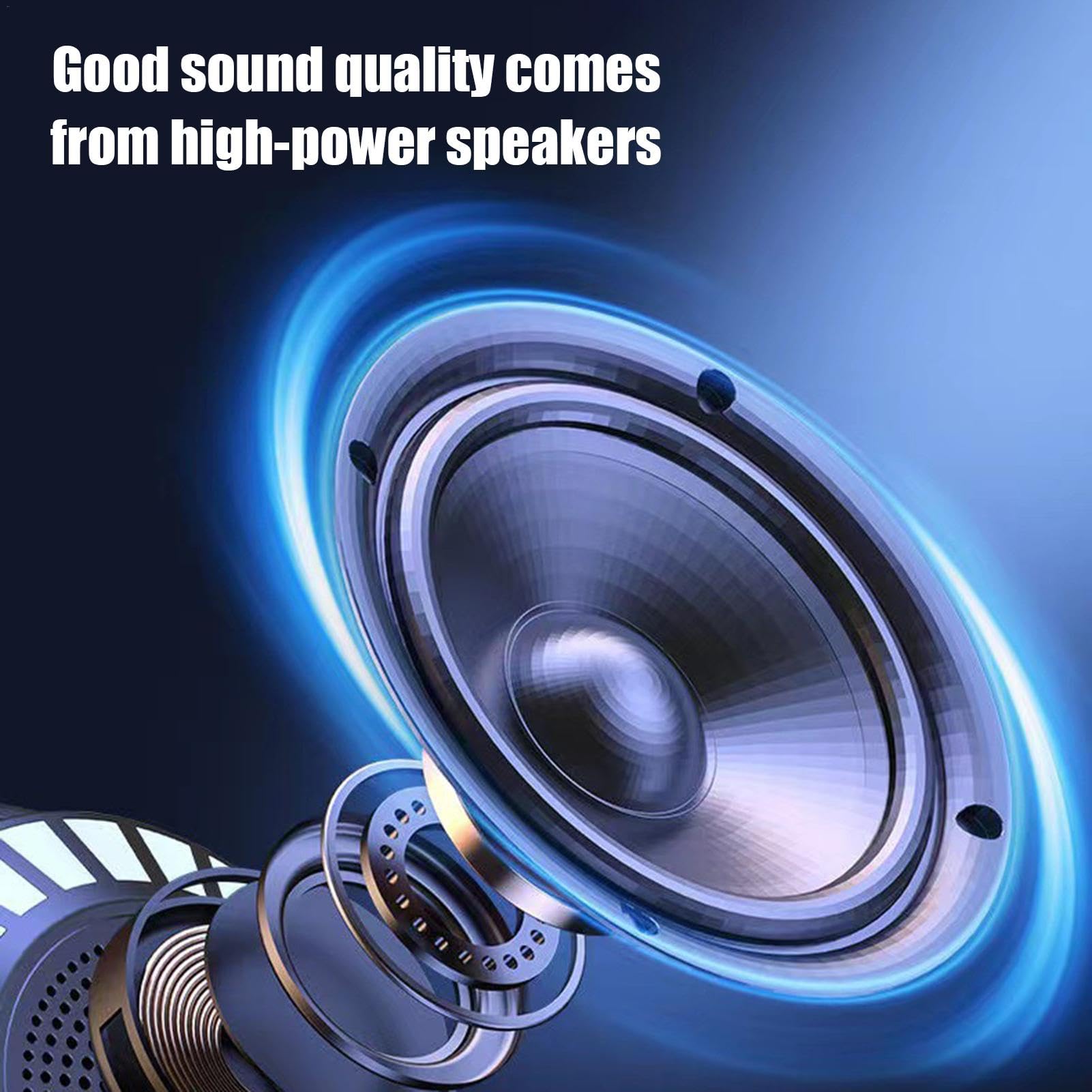 Birtern Portable Bluetooth Speaker with LED Lights - Wireless Handheld Speaker for Indoor & Outdoor Use | Perfect for Parties, Home, Park, Apartment, Garden | Great for Camping, Beach Trips & Backyard Gatherings