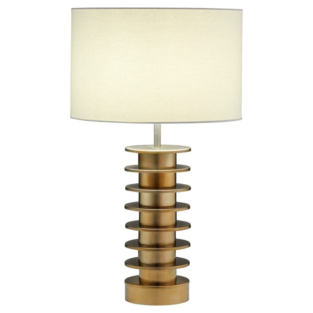 Cyan Design 11390 Alessio Brass Table Lamp - Elegant Home & Office Lighting for Living Room, Bedroom, or Study