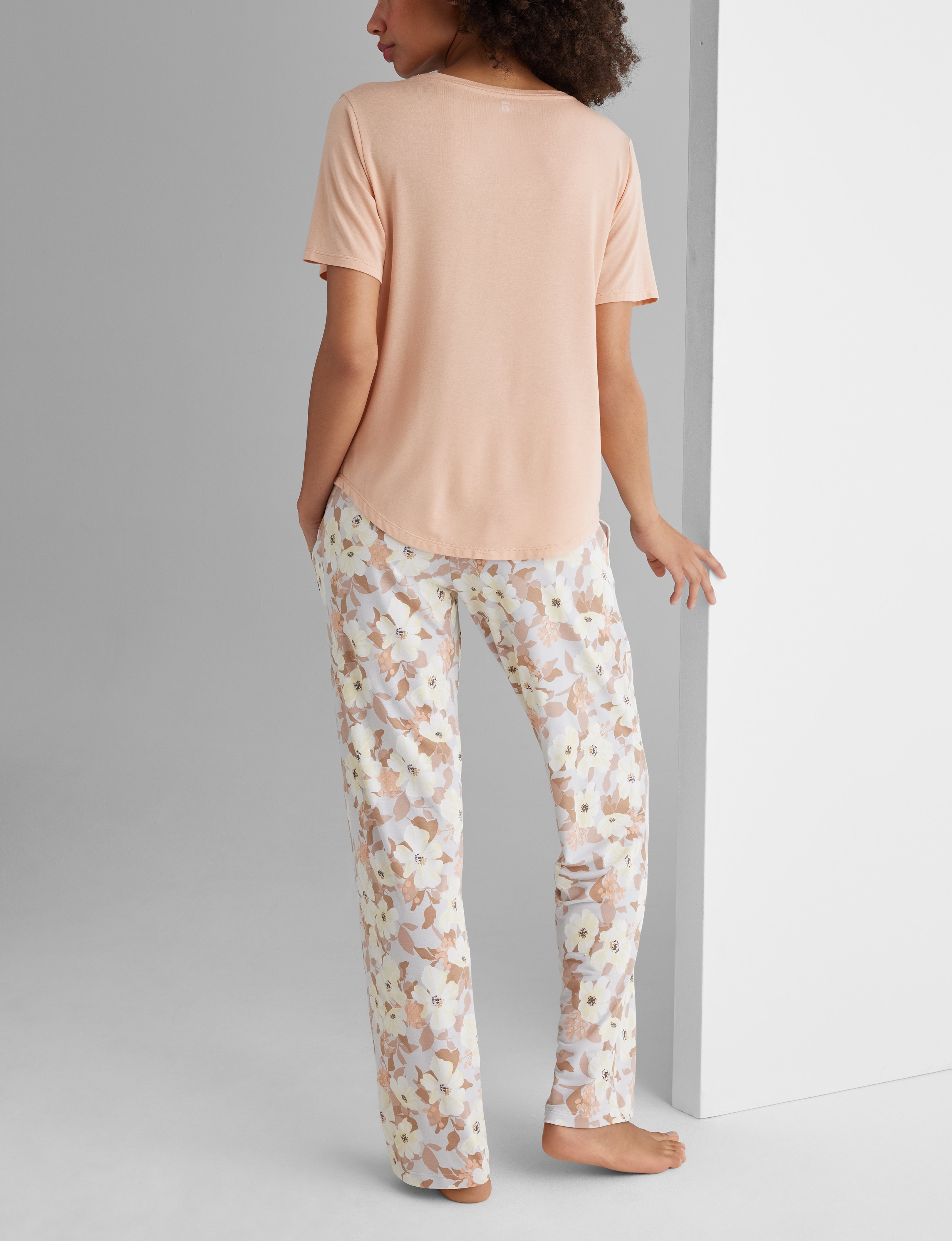Women's Ultra Soft Second Skin Sleepwear Set - Pocket Tee & Lounge Pants for Comfortable Nightwear & Relaxation at Home | Perfect for Sleeping, Lounging, and Yoga