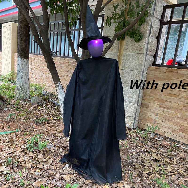 With pole