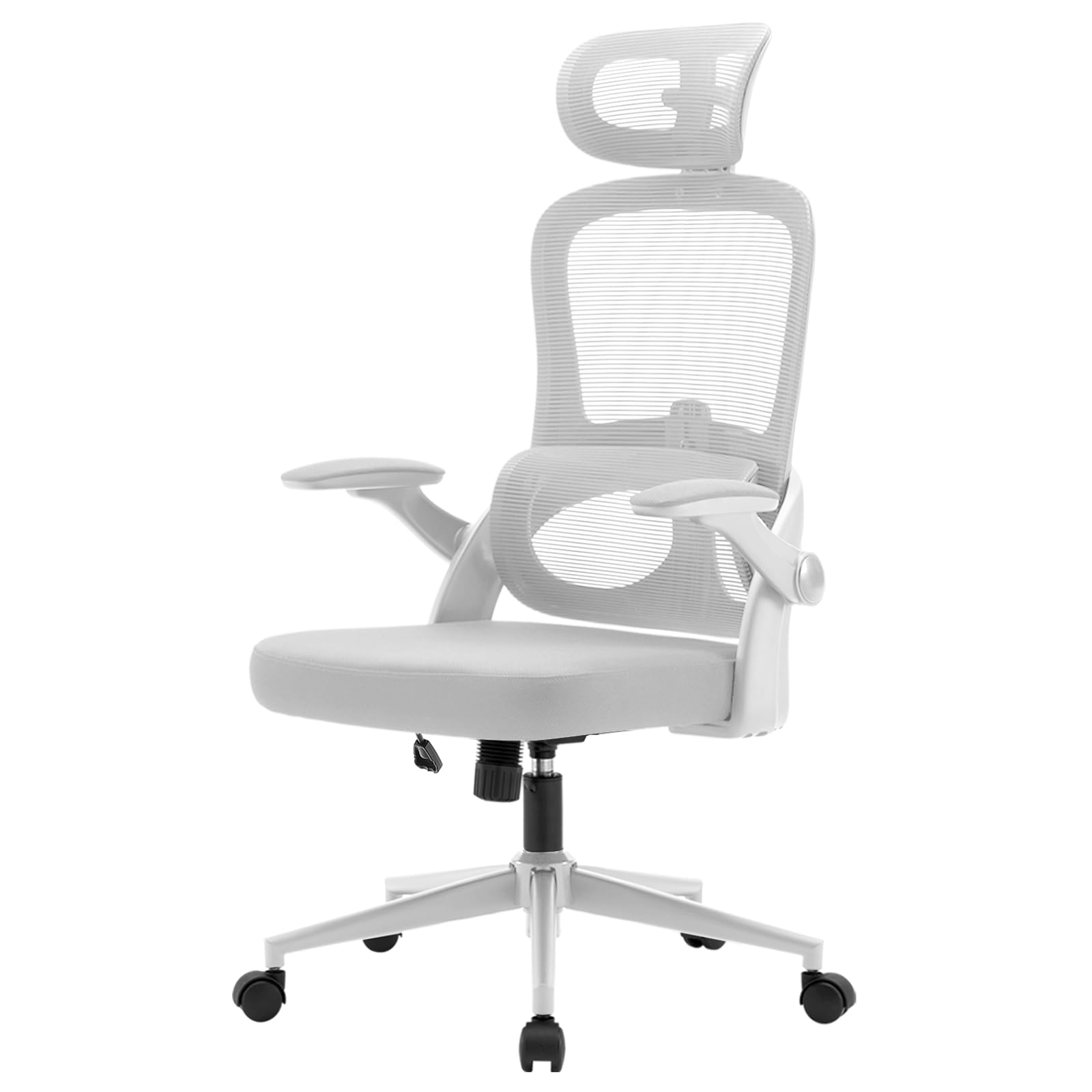 SIHOO M102C Ergonomic Office Chair - High Back Desk Chair with 3D Adjustable Armrests, Lumbar Support & 2D Headrest - Swivel Computer Task Chair with Tilt Function - White - Perfect for Home Office, Gaming & Workspaces