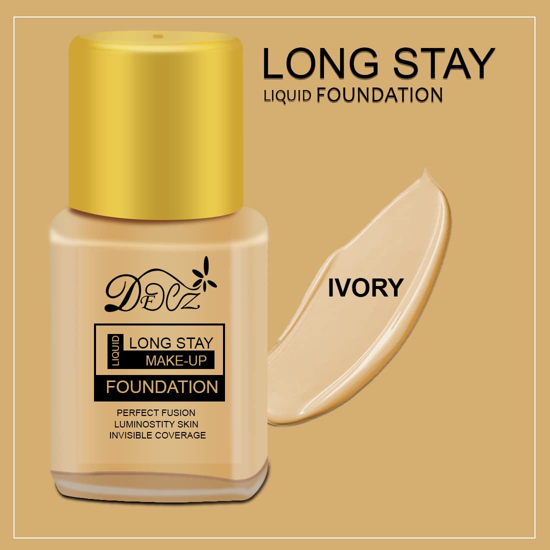 DFXZ Liquid Make-Up Foundation Flawless Semi-Matte Finish - Ivory 103 (30ml) | Oil-Free, Long-Lasting Coverage for Daily Wear & Special Occasions
