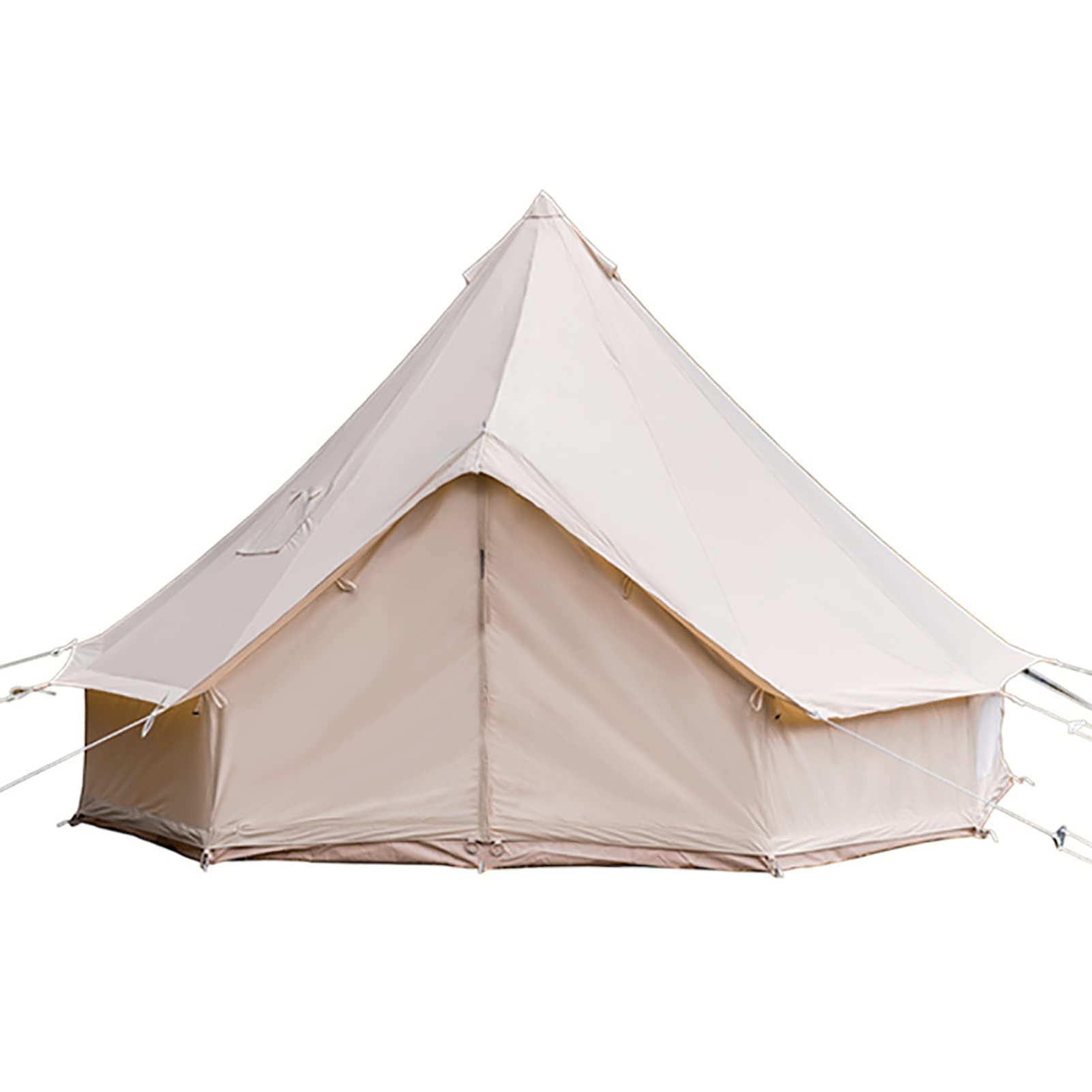 4 Seasons Waterproof Cotton Canvas Yurt Tent with Stove Ports - 20ft/6m Large Family Camping Tent for Outdoor Adventures, Glamping, and Backyard Getaways