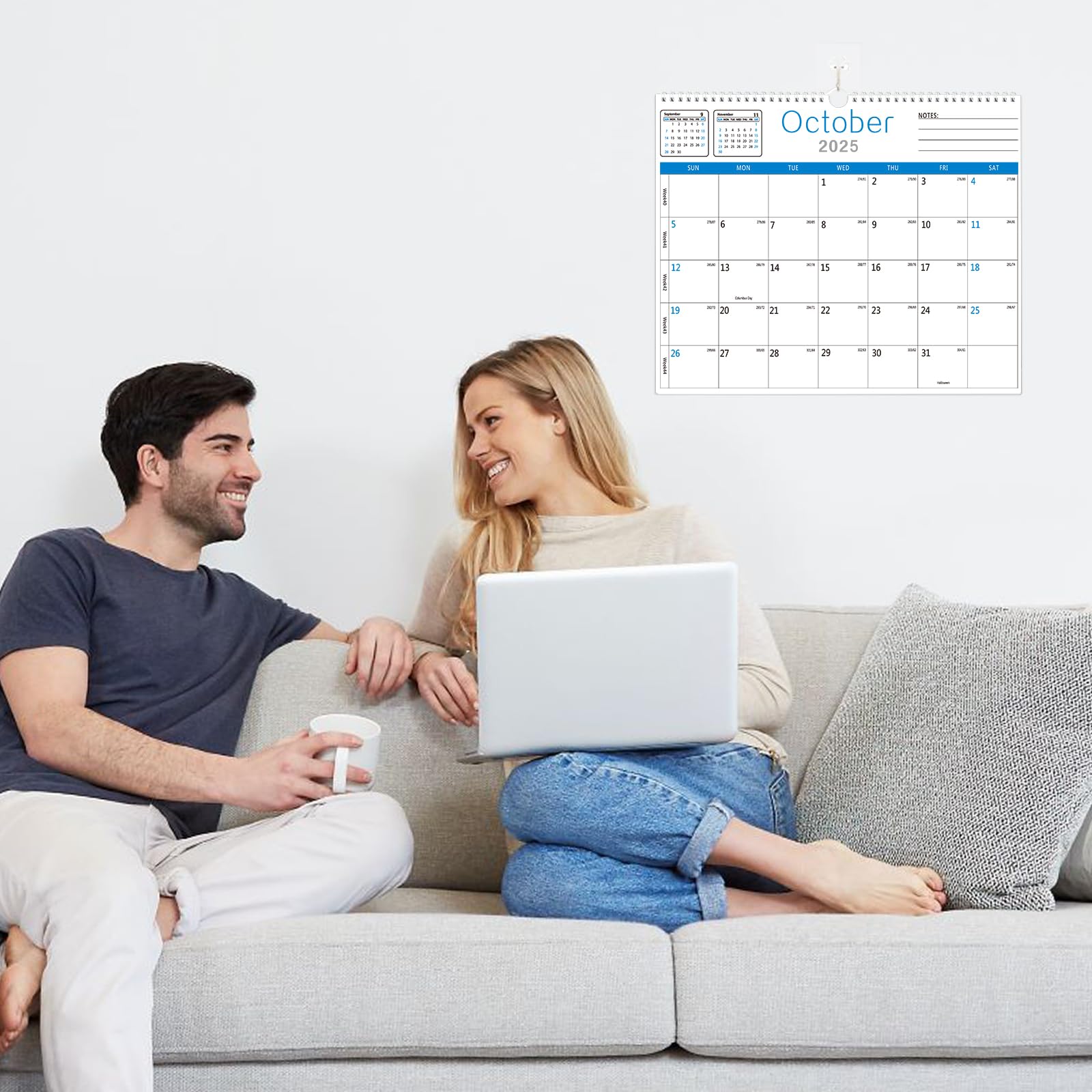 BHR 2025-2026 Wall Calendar | 18-Month Monthly Planner (Jan 2025-Jun 2026) | 14.7
