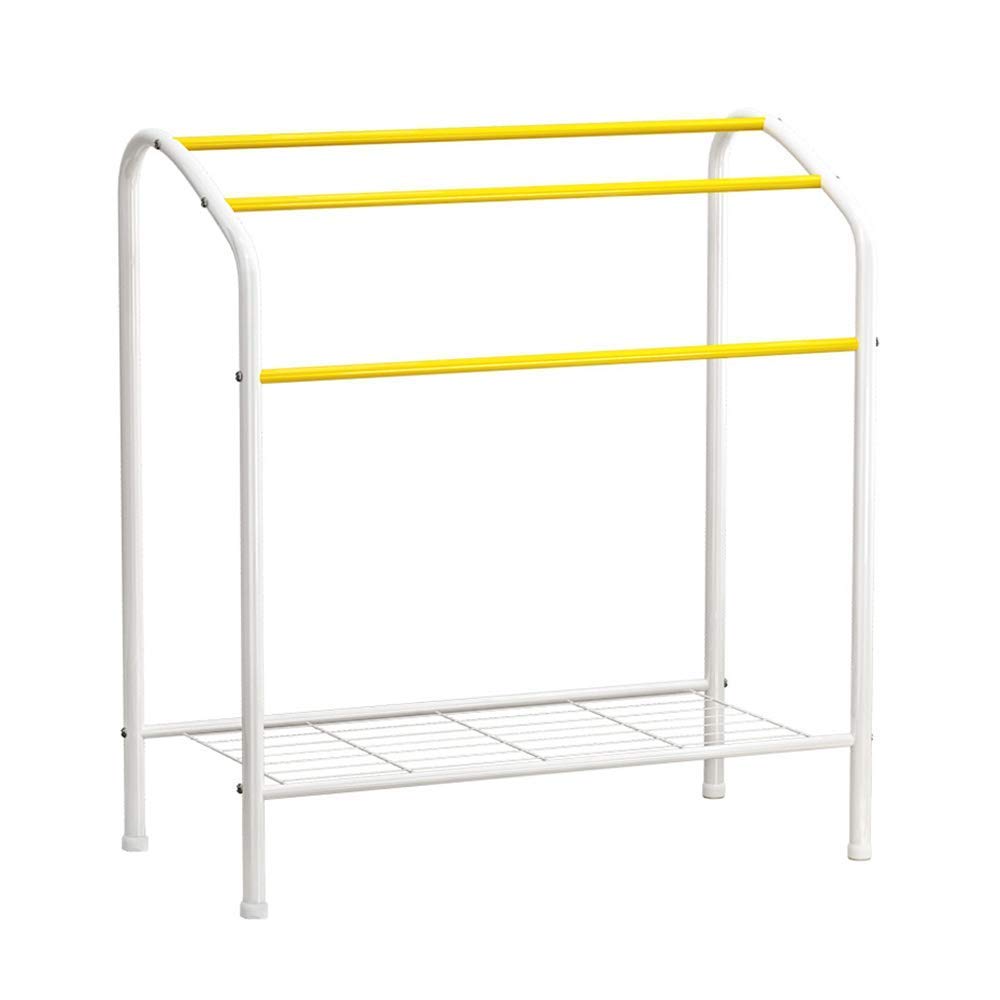 Modern Free Standing Towel Rack with Lower Shelf - Multi-Purpose Countertop Storage Holder for Kitchen, Bathroom, Office & Living Room - Perfect for Organizing Towels, Spices & Home Essentials