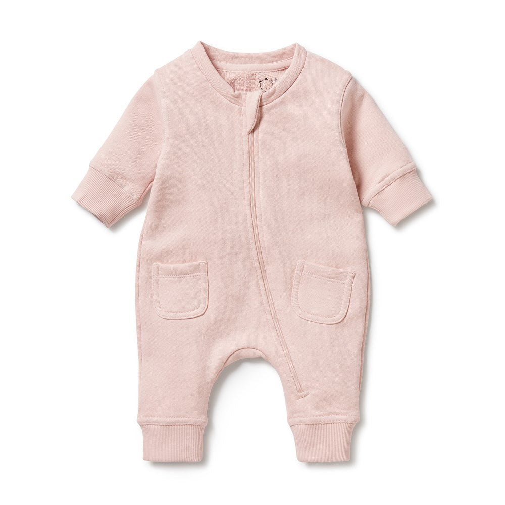 Organic Cotton Baby Rose Terry Growsuit - Soft & Comfortable One-Piece for Newborns & Infants - Perfect for Playtime, Naptime & Everyday Wear