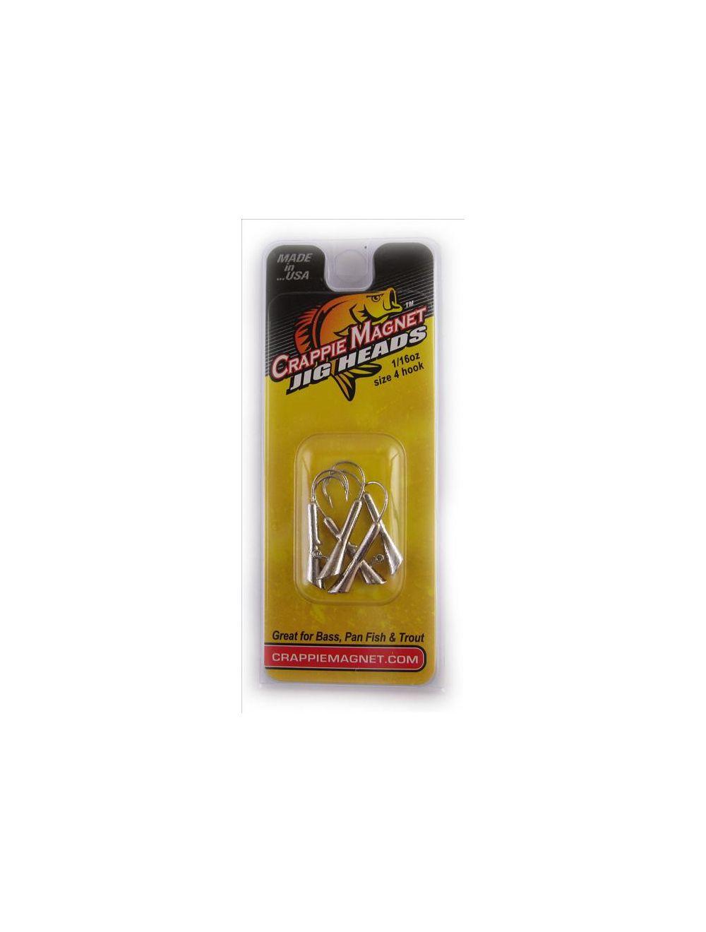 Leland Lures Crappie Magnet Jig Heads - Premium Fishing Jigs for Crappie, Bass & Panfish - Perfect for Freshwater & Ice Fishing