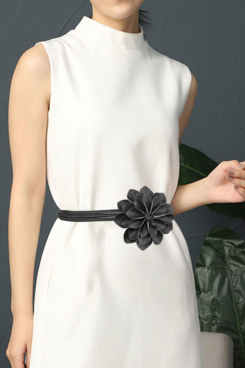 TeeYee Women's Floral Waist Chain - Elegant Wedding Belt for Dresses, Rope & Skinny Waistbands | Perfect for Bridal, Prom & Formal Occasions