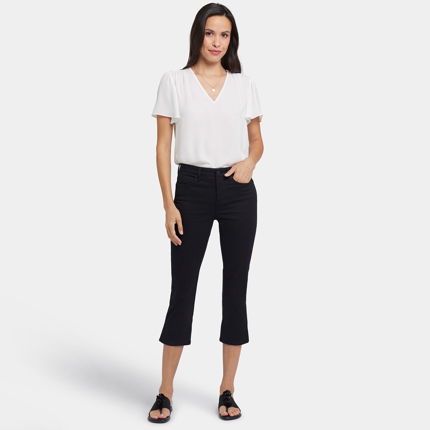 Chloe Capri Jeans for Women - High Waisted Black Denim Pants | Casual & Summer Style | Perfect for Beach, Travel & Everyday Wear