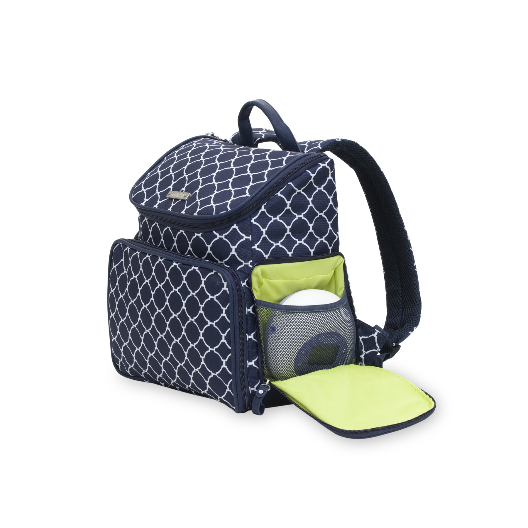 Bananafish Large Breast Pump Backpack for Travel - Insulated Cooler Pockets & Accessory Storage - Fits Medela, Spectra & Major Brands (Blue/White) - Perfect for Working Moms, Hospital Visits & On-the-Go Pumping