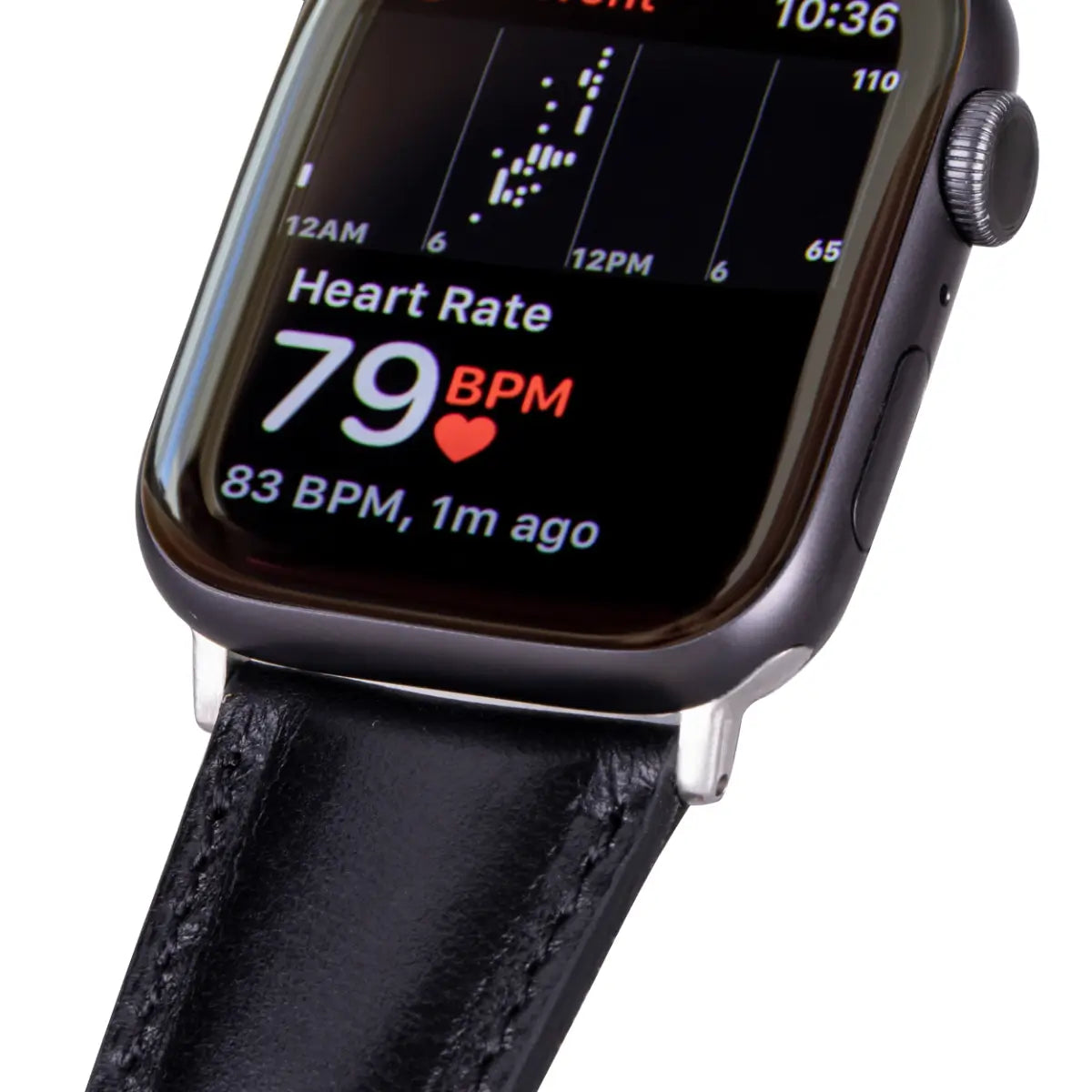 Premium Black Leather Apple Watch Band - Classic & Durable Strap for Apple Watch Series 1-9 - Perfect for Business, Casual & Formal Occasions