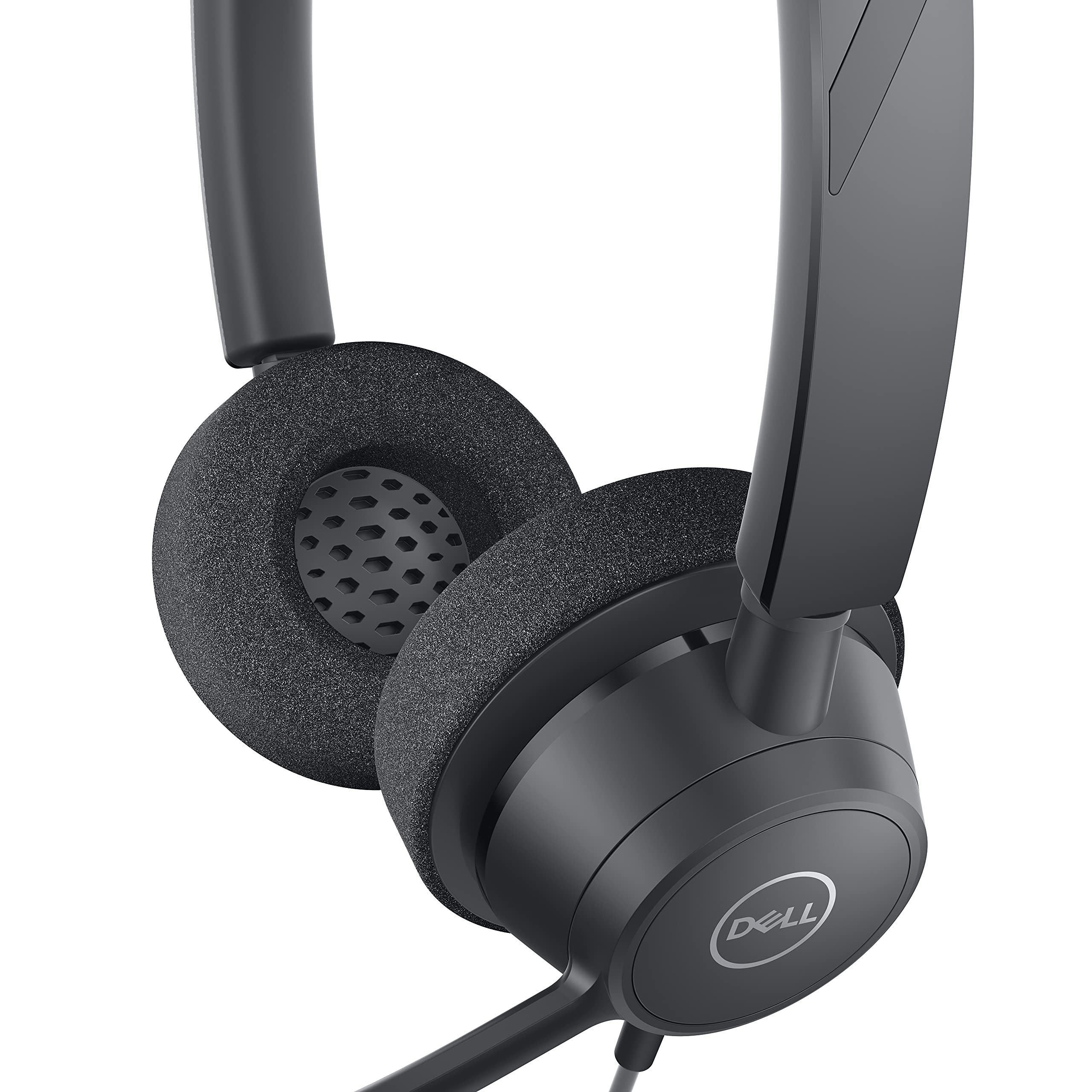 Refurbished Dell WH3022 Pro Stereo Headset - Noise Cancelling Wired Headphones with Mic for Office, Gaming & Call Centers - Compatible with PC, Laptop & Phone