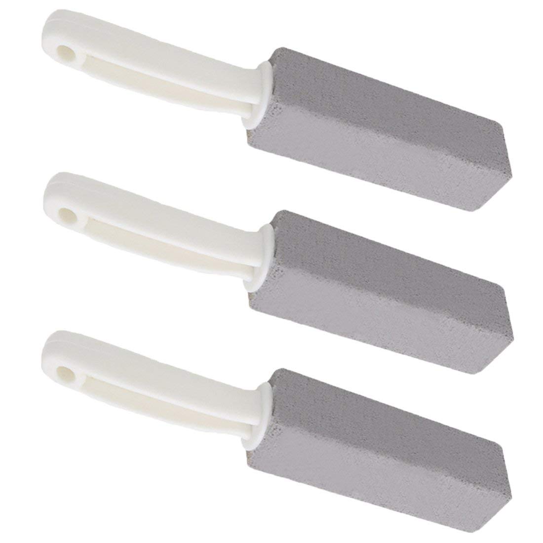 Premium Pumice Cleaning Stone with Handle - Heavy Duty, High Density Rust & Grill Cleaner for Kitchen, Bath, Pool, Spa - 3 Pack for Effective Household & Outdoor Cleaning