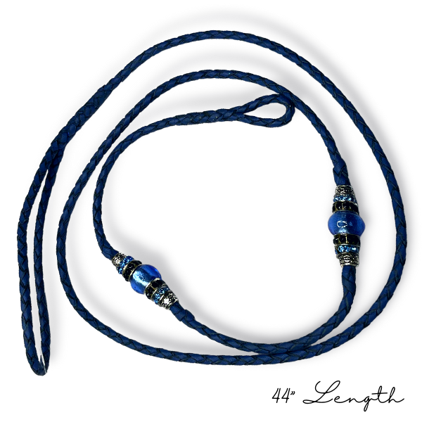 Premium Kangaroo Leather Beaded Dog Show Lead - Durable Training Leash for Professional Handlers & Competition - Perfect for Dog Shows, Training Sessions & Outdoor Walks