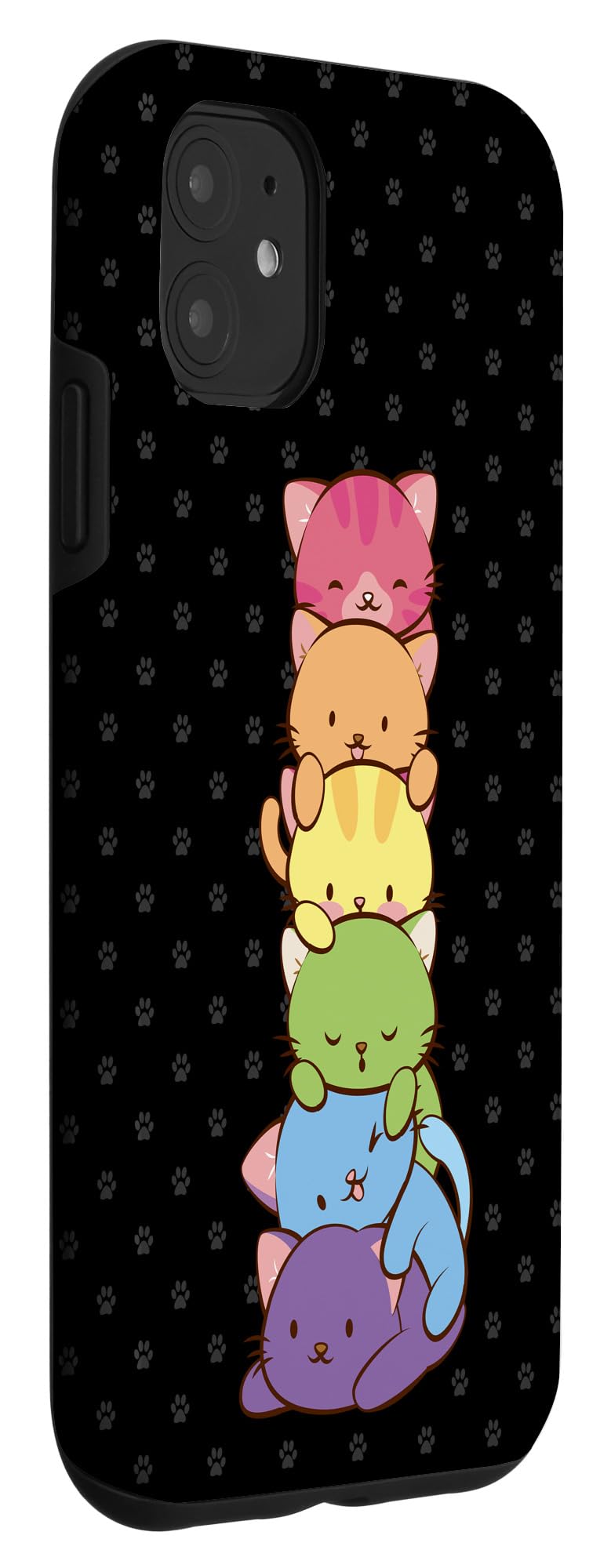 iPhone 11 Case - Rainbow Pride LGBT Anime Cat Design - Cute Kawaii Protective Cover for LGBTQ+ Community | Perfect for Pride Month, Festivals & Daily Use