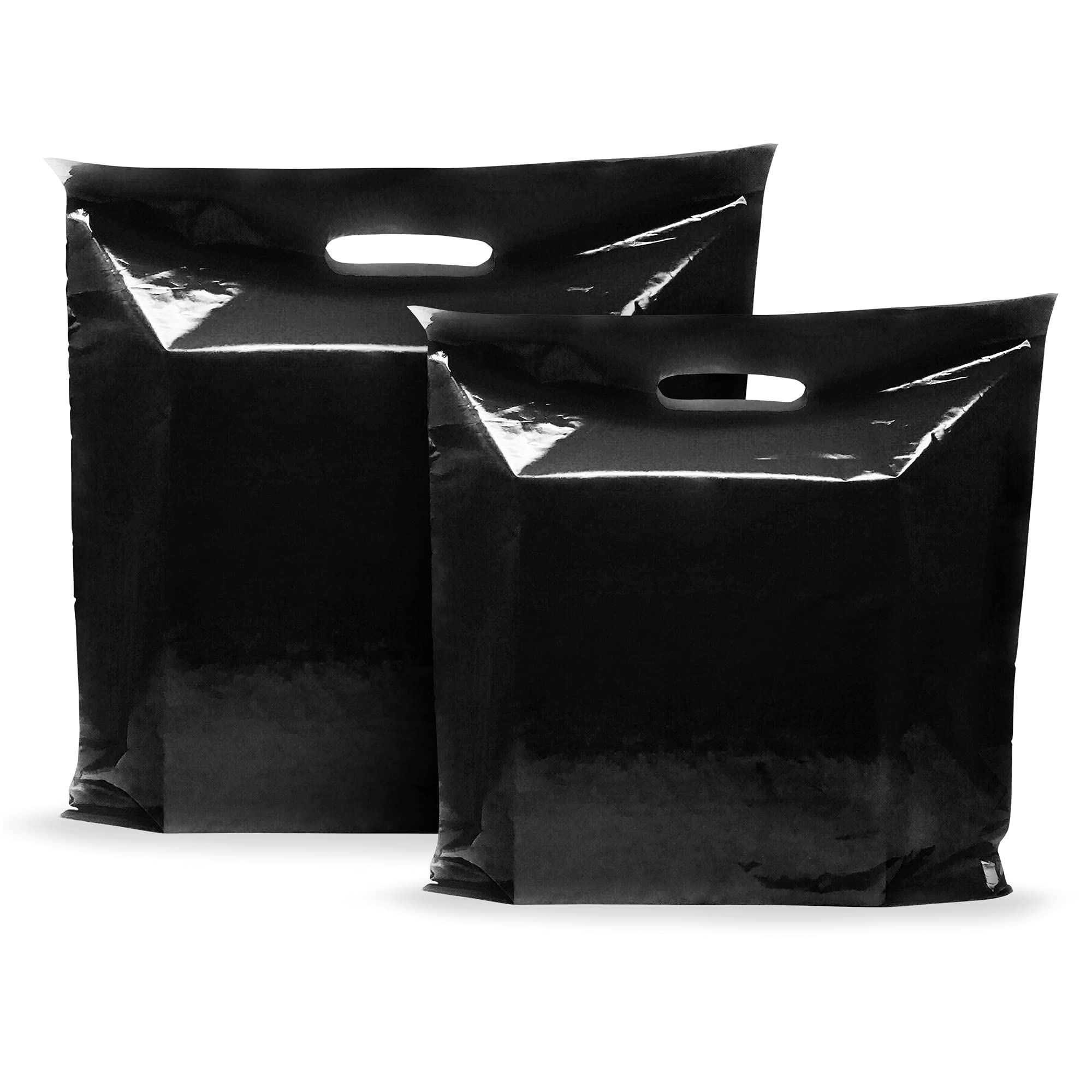 100 Pack Extra Large 20x20 & 22x22 Plastic Shopping Bags - 2 Mil Thick Retail Bags with Die-Cut Handles | Ideal for Toys, Clothes, Electronics & Large Merchandise | 100% Recyclable | Perfect for Retail Stores, Boutiques & Gift Packaging